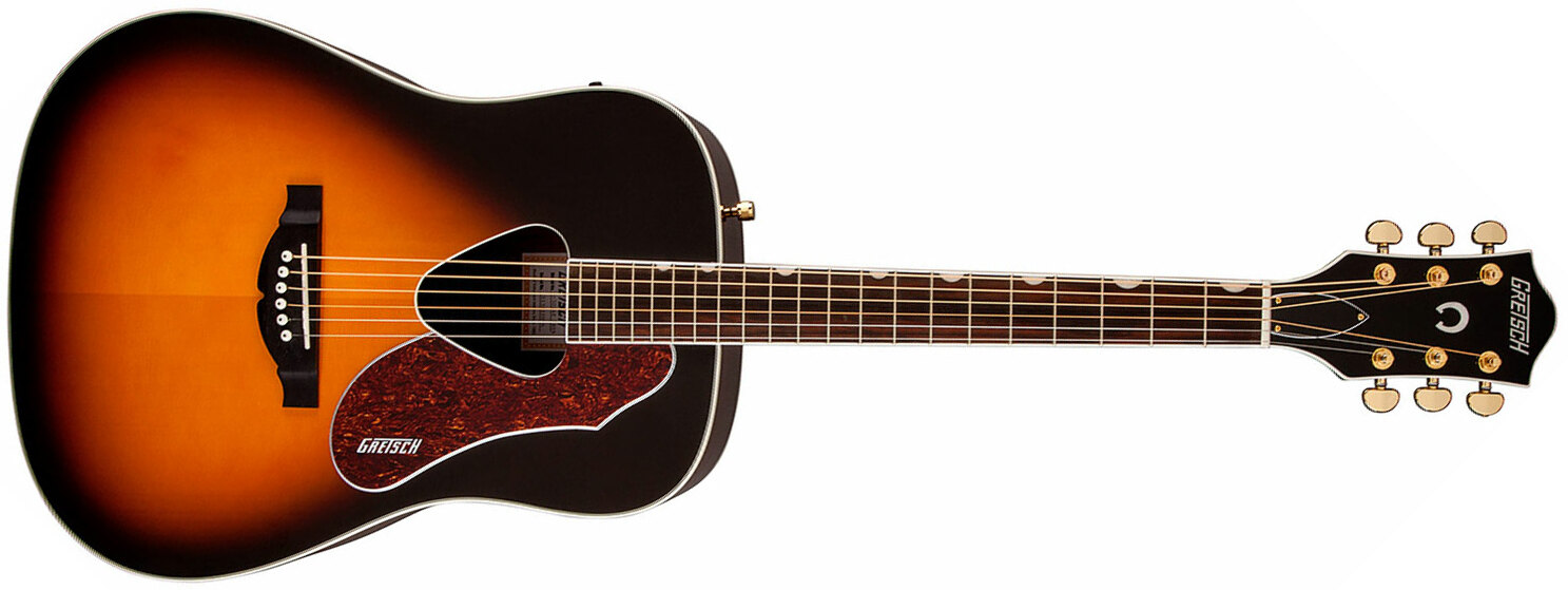 Gretsch G5024e Rancher Dreadnought Epicea Acajou Rw - Sunburst - Guitare Electro Acoustique - Main picture