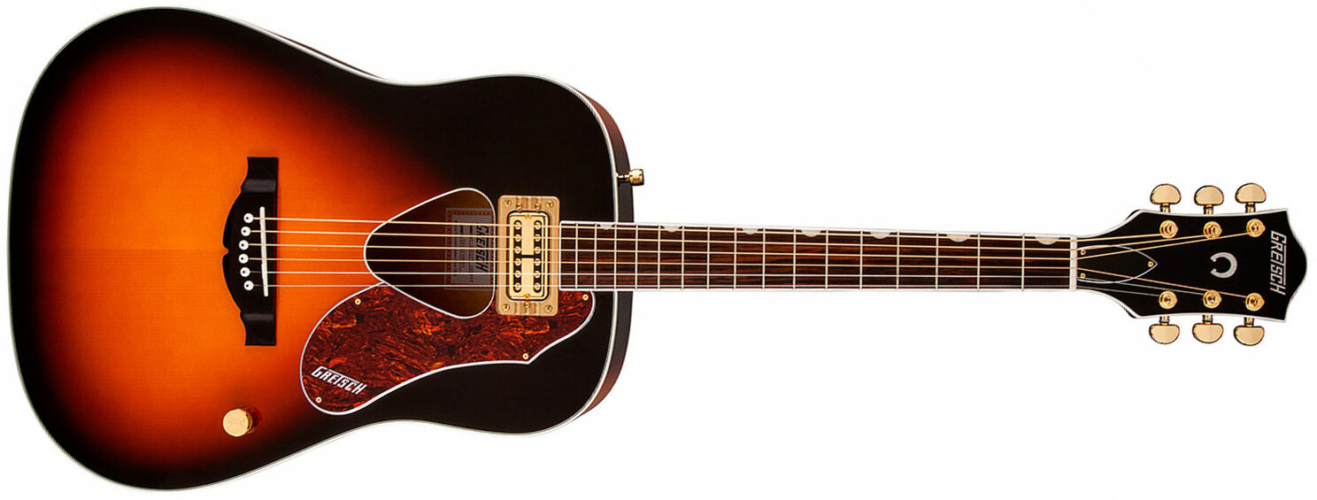 Gretsch G5031ft Rancher Dreadnought Epicea Acajou Rw - Sunburst - Guitare Electro Acoustique - Main picture