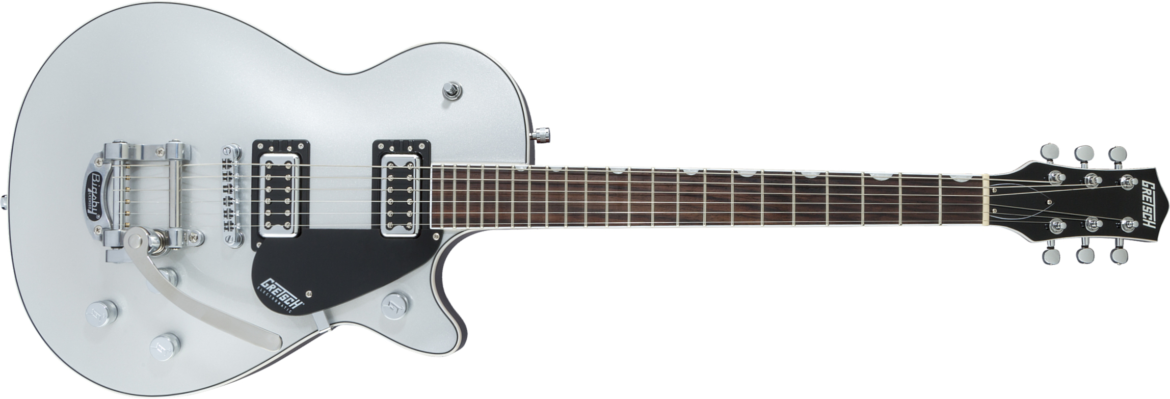 Gretsch G5230t Electromatic Jet Ft Single-cut Bigsby Hh Trem Wal - Airline Silver - Guitare Électrique Single Cut - Main picture