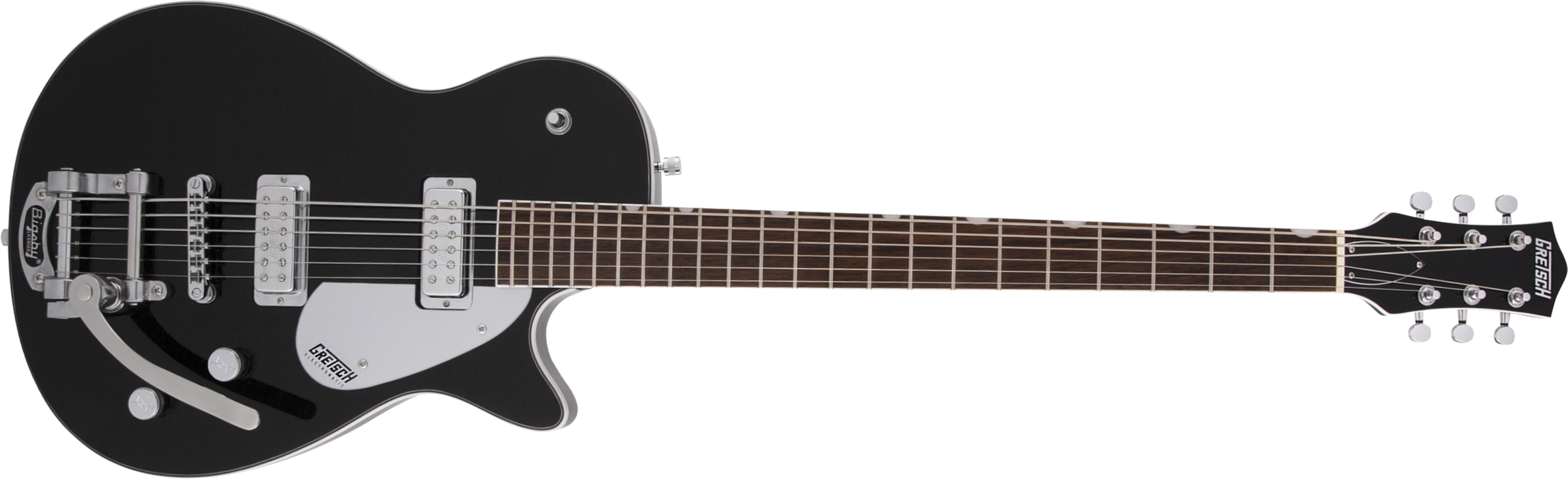 Gretsch G5260t Electromatic Jet Baritone Bigsby Hh Trem Lau - Black - Guitare Électrique Baryton - Main picture