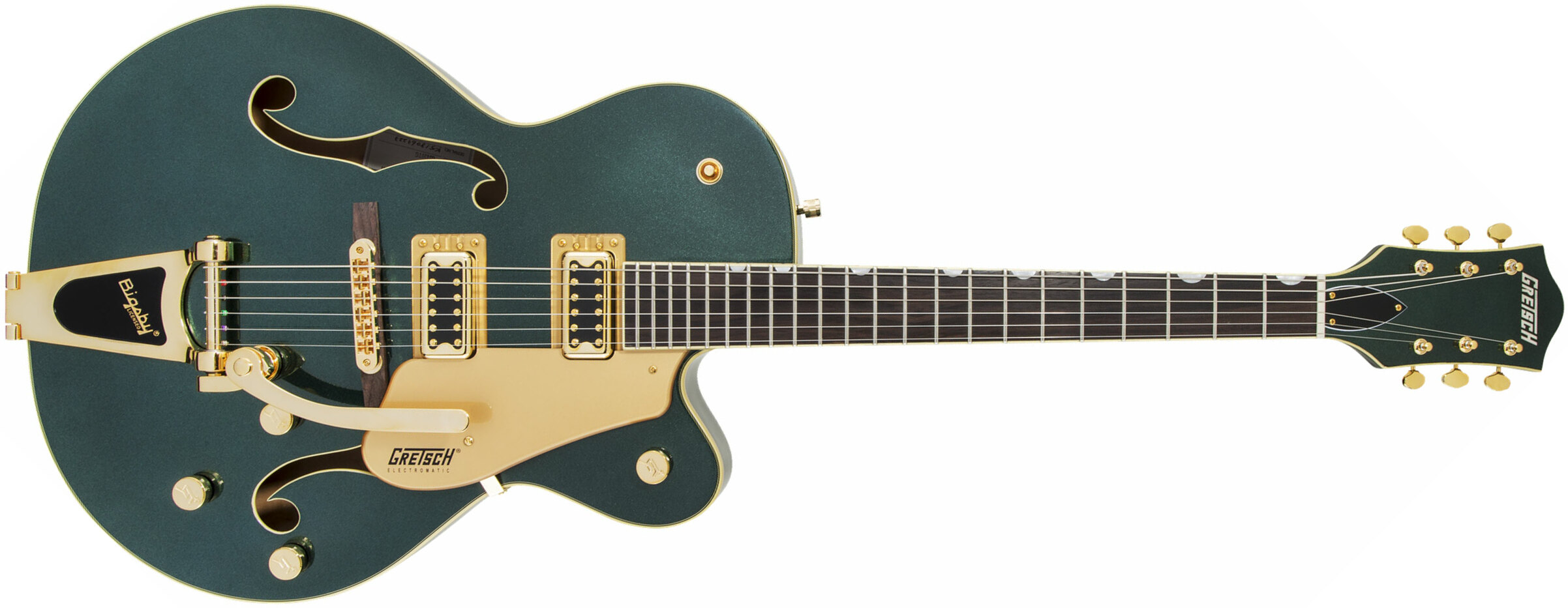 Gretsch G5420tg Electromatic Hollow Body Ltd Bigsby Rw - Cadillac Green - Guitare Électrique 3/4 Caisse & Jazz - Main picture