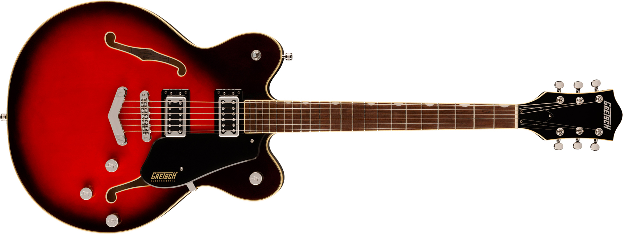 Gretsch G5622 Center Bloc Double Cut V-stoptail Electromatic 2h Ht Lau - Claret Burst - Guitare Électrique 1/2 Caisse - Main picture