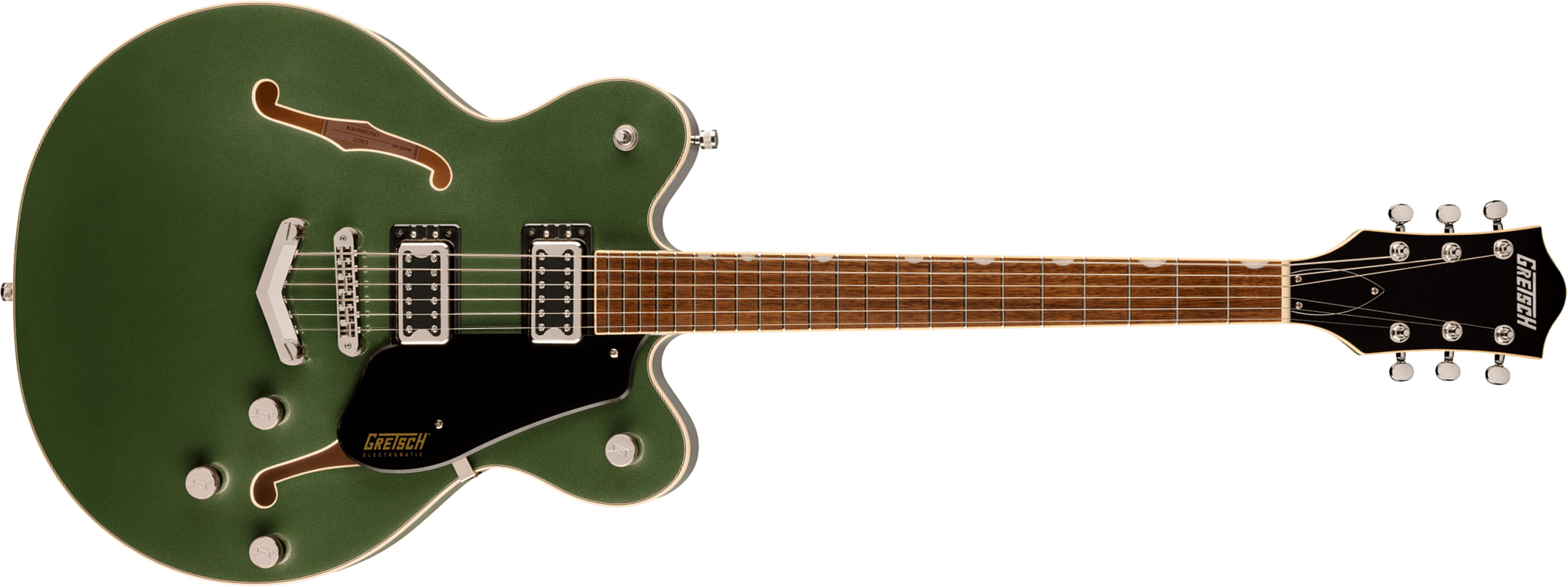 Gretsch G5622 Center Bloc Double Cut V-stoptail Electromatic 2h Ht Lau - Olive Metallic - Guitare Électrique 1/2 Caisse - Main picture
