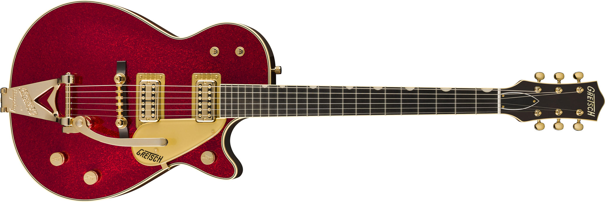 Gretsch G6129tg-59vs Pro Jap Ltd 2h Trem Eb - Red Sparkle - Guitare Électrique Single Cut - Main picture