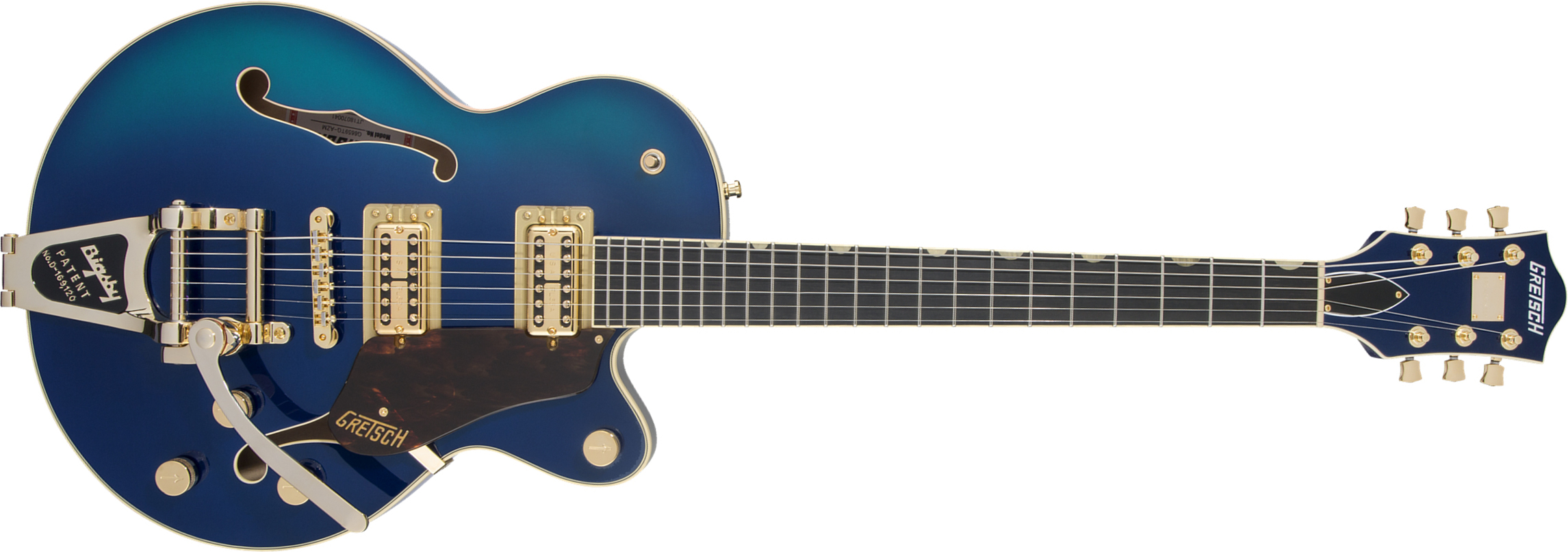 Gretsch G6659tg Broadkaster Jr Center Bloc Sc Players Edition Nashville Pro Jap Bigsby Eb - Azure Metallic - Guitare Électrique 3/4 Caisse & Jazz - Ma