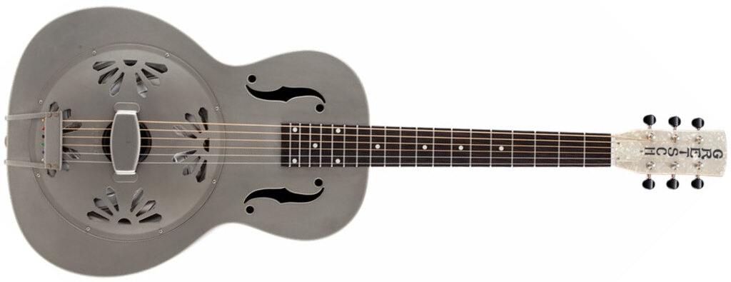 Gretsch G9201 Honey Dipper Round-neck Brass Body Pk - Weathered Pump House Roof - Dobro Resonateur - Main picture
