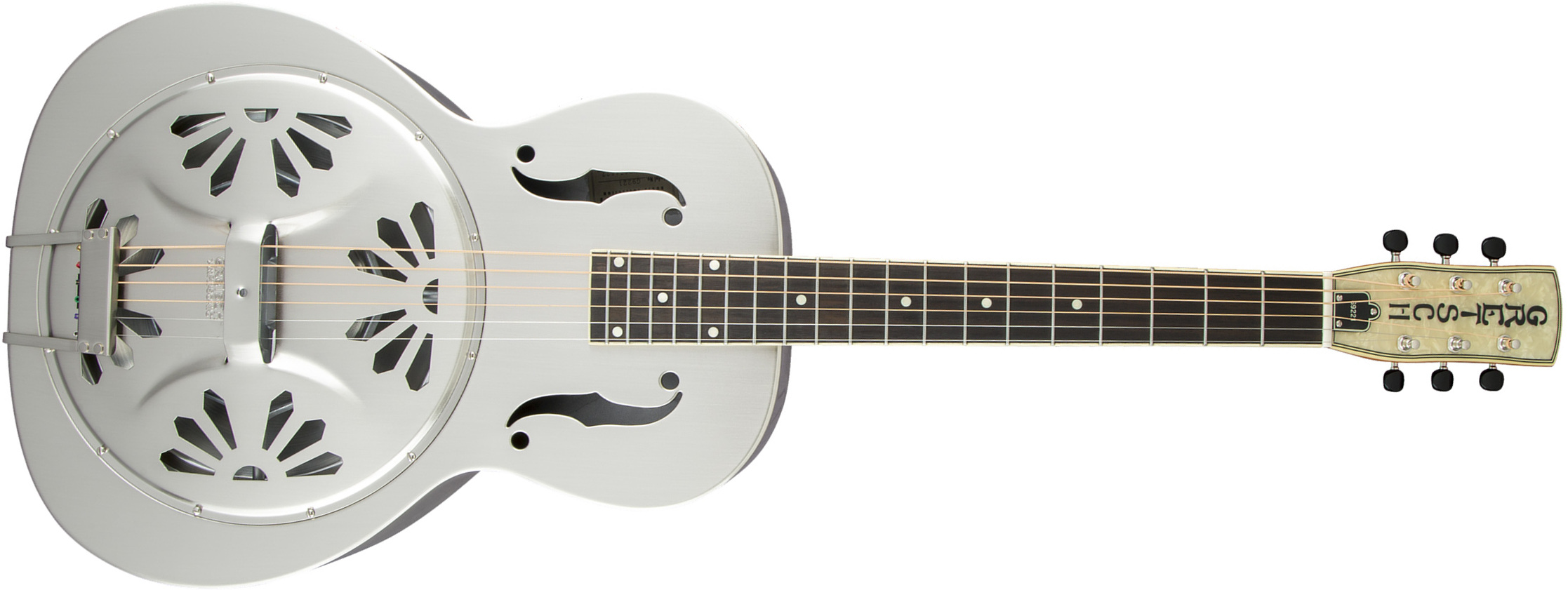 Gretsch G9221 Bobtail Steel Round-neck A.e. Pad - Silver - Dobro Resonateur - Main picture