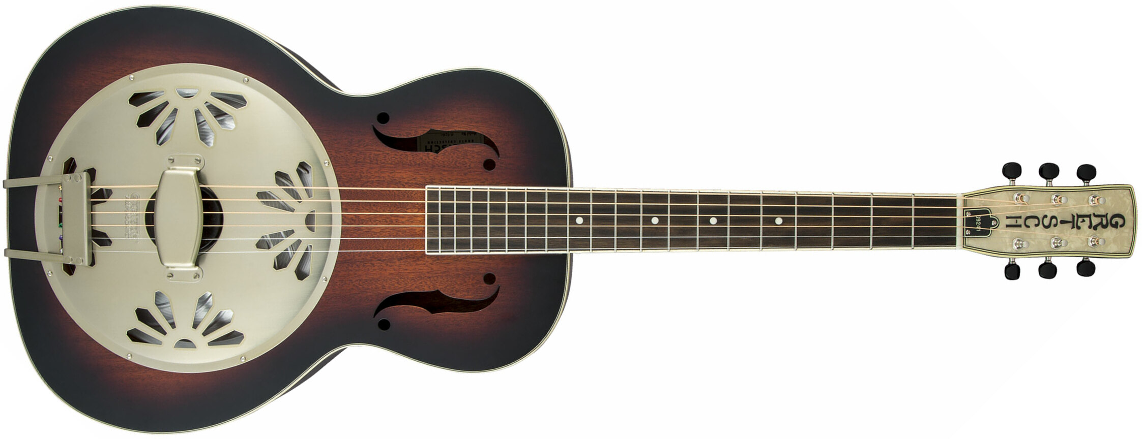 Gretsch G9241 Alligator Biscuit Round-neck Resonator Pad - 2-color Sunburst - Dobro Resonateur - Main picture