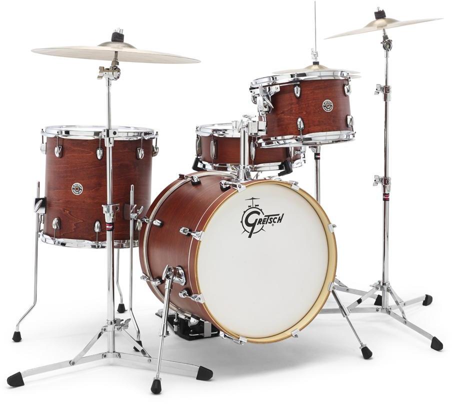 Batterie acoustique jazz Gretsch J484SWG Catalina Club Jazz 18 - 4 fûts - Satin walnut
