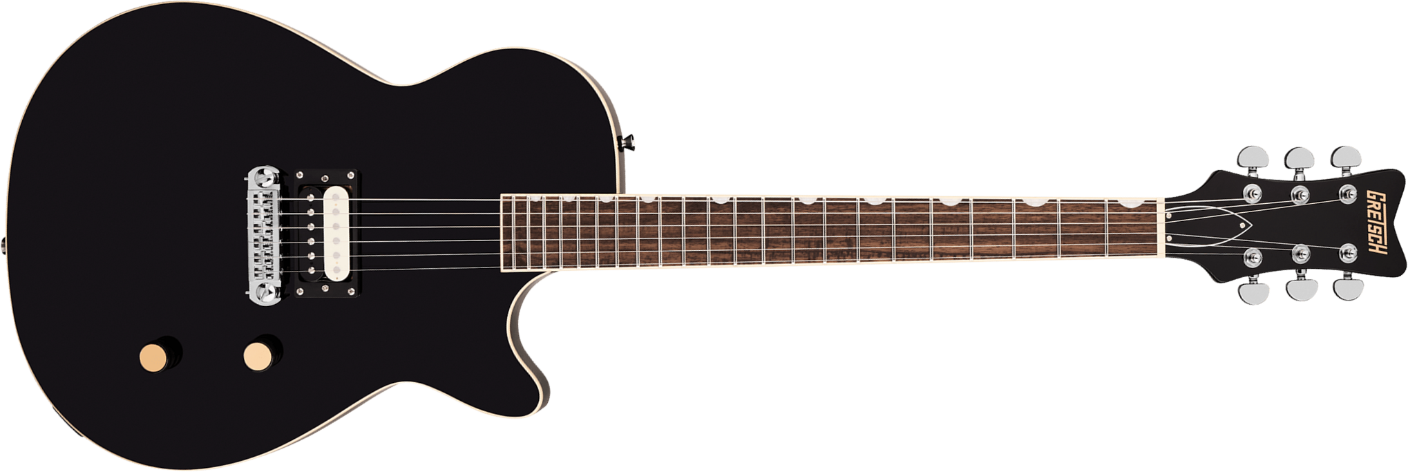 Gretsch Jet 1 Pickup Streamliner 1h Ht Lau - Jet Black - Guitare Électrique Single Cut - Main picture