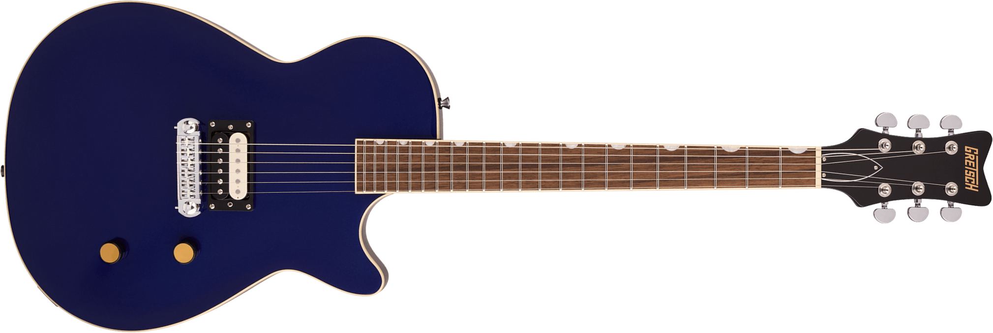 Gretsch Jet 1 Pickup Streamliner 1h Ht Lau - Midnight Blue - Guitare Électrique Single Cut - Main picture
