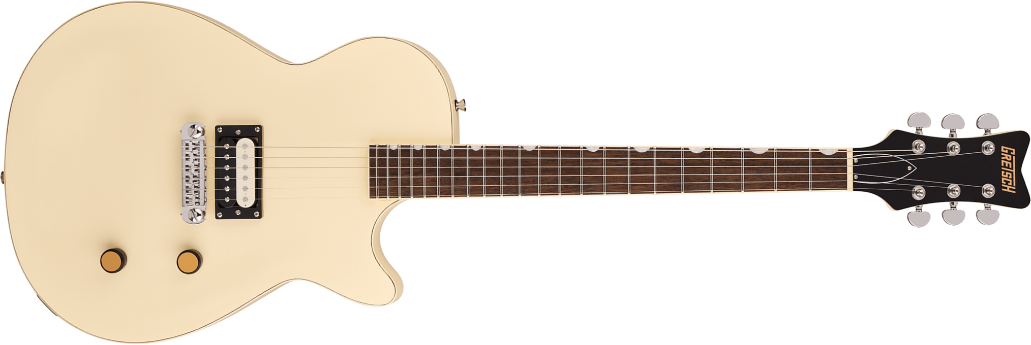 Gretsch Jet 1 Pickup Streamliner 1h Ht Lau - Vintage White - Guitare Électrique Single Cut - Main picture
