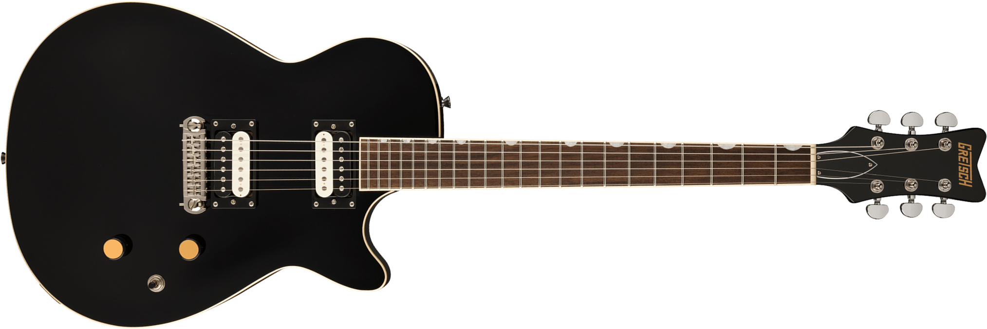 Gretsch Jet Streamliner 2h Ht Lau - Jet Black - Guitare Électrique Single Cut - Main picture