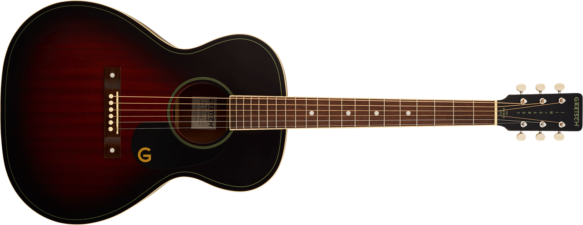 Gretsch Jim Dandy Concert Shsc Tout Tilleul Noy - Deep Cherry Burst - Guitare Folk - Main picture