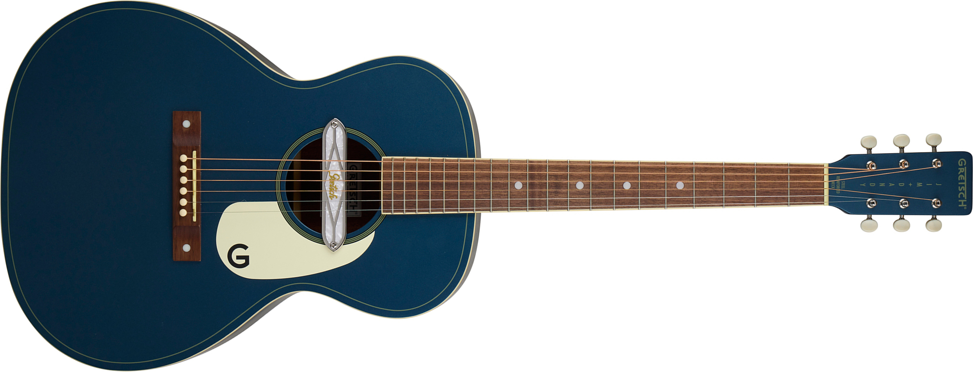 Gretsch Jim Dandy Deltoluxe Ltd Concert Shsc Tout Sapele Noy - Dark Denim - Guitare Folk - Main picture