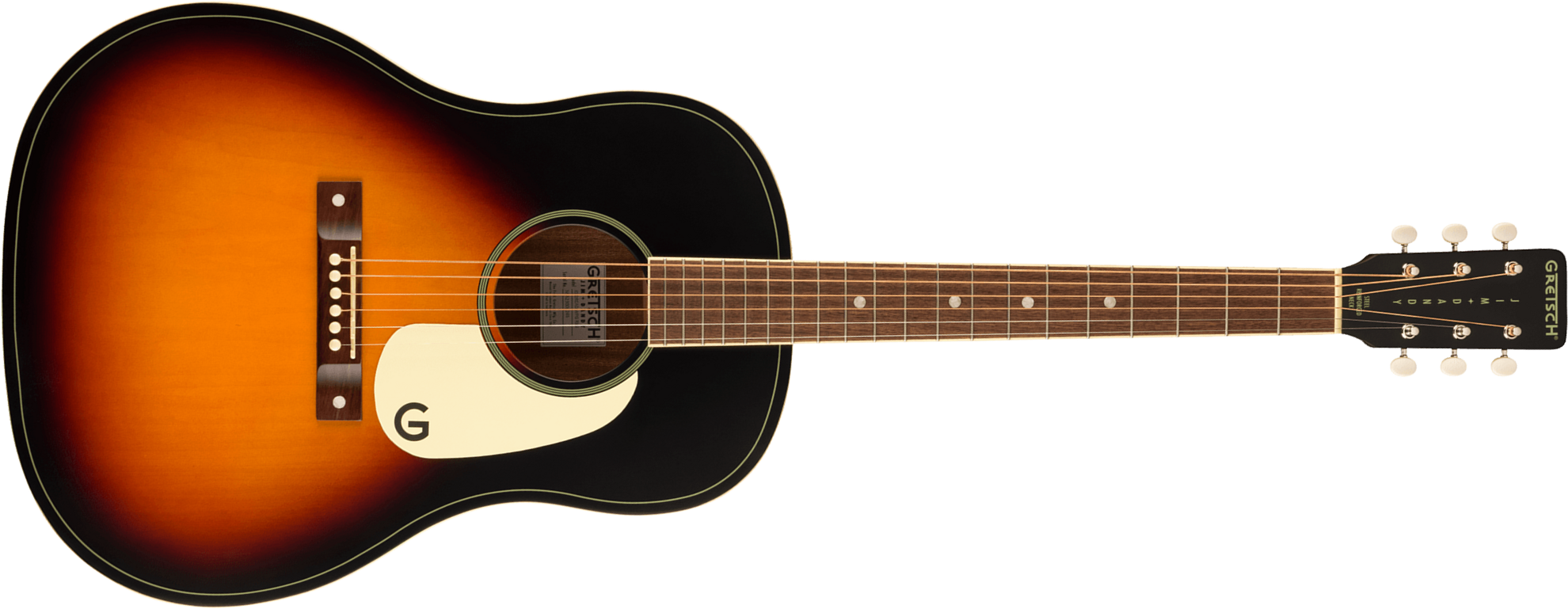 Gretsch Jim Dandy Dreadnought Tout Tilleul Noy - Rex Burst Semi Gloss - Guitare Folk - Main picture