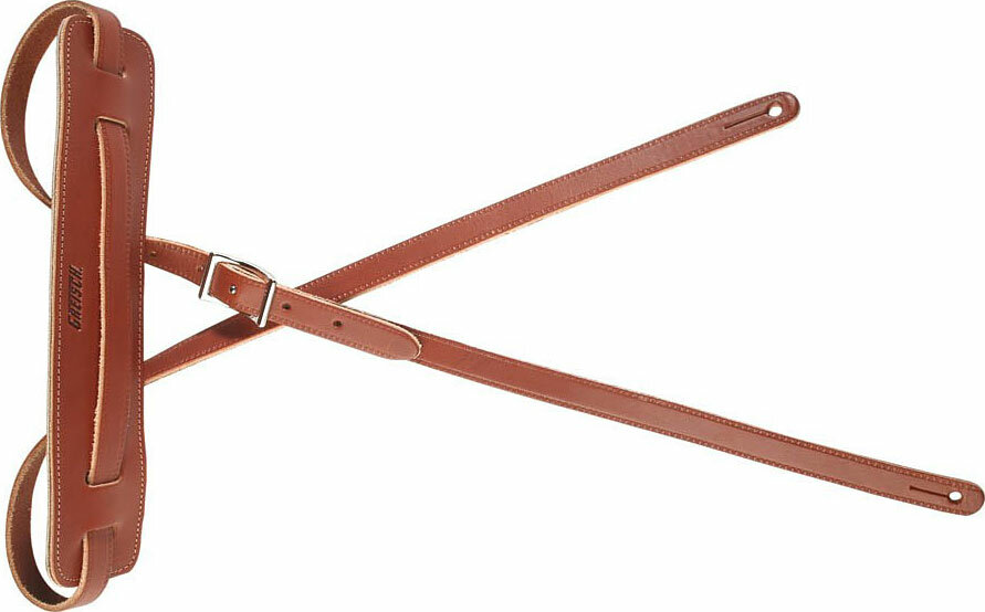 Gretsch Leather Deluxe Vintage Guitar Strap Walnut - Sangle Courroie - Main picture