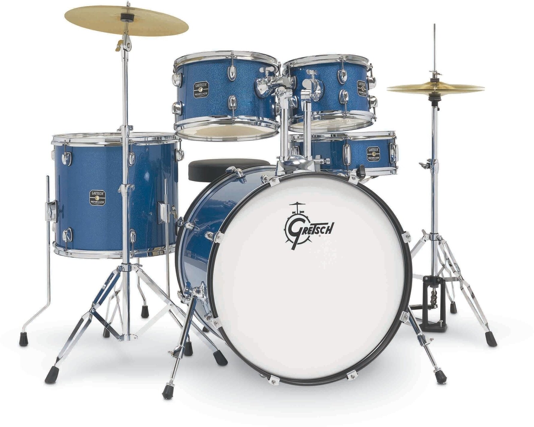 Gretsch Renegade 22'' - 5 FÛts - Blue Sparkle - Batterie Acoustique Rock - Main picture
