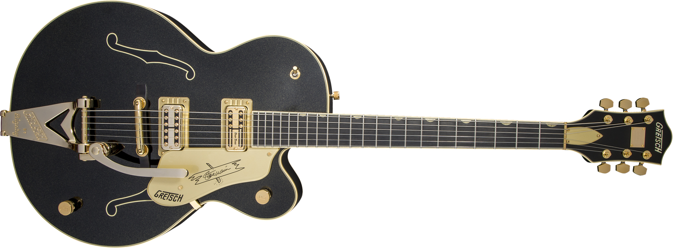 Gretsch Steve Wariner G6120t-sw Nashville Japon Signature Hh Bigsby Eb - Magic Black - Guitare Électrique 1/2 Caisse - Main picture