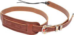 Sangle courroie Gretsch Vintage Tooled Leather Guitar Strap - Walnut