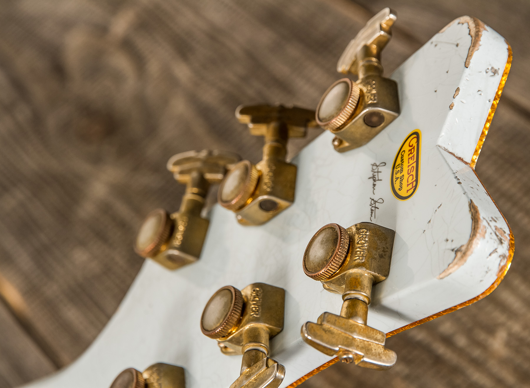 Gretsch Custom Shop G6136t-cs Falcon Masterbuilt Stephen Stern 2h Bigsby Eb #uc20041951 - Relic Faded Sonic Blue - Guitare Électrique 3/4 Caisse & Jaz