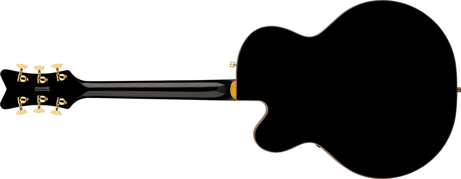 Gretsch Falcon Hollowbody Sc Bigsby Synchromatic 2h Trem Eb - Black - Guitare Électrique 1/2 Caisse - Variation 1