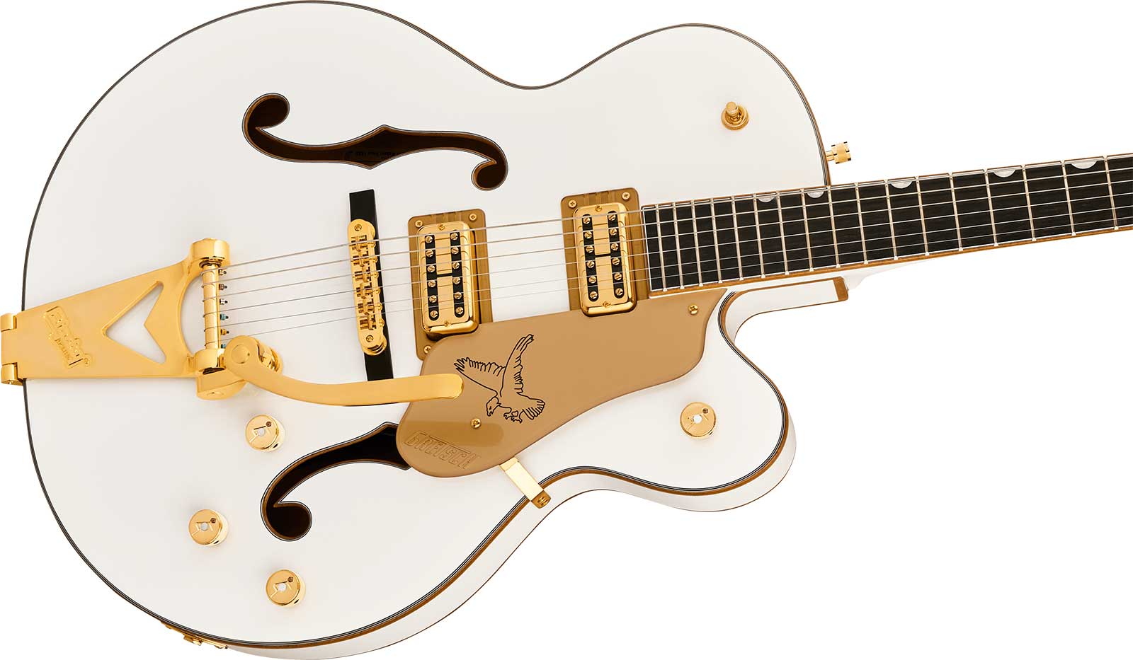 Gretsch Falcon Hollowbody Sc Bigsby Synchromatic 2h Trem Eb - Snowcrest White - Guitare Électrique 1/2 Caisse - Variation 2