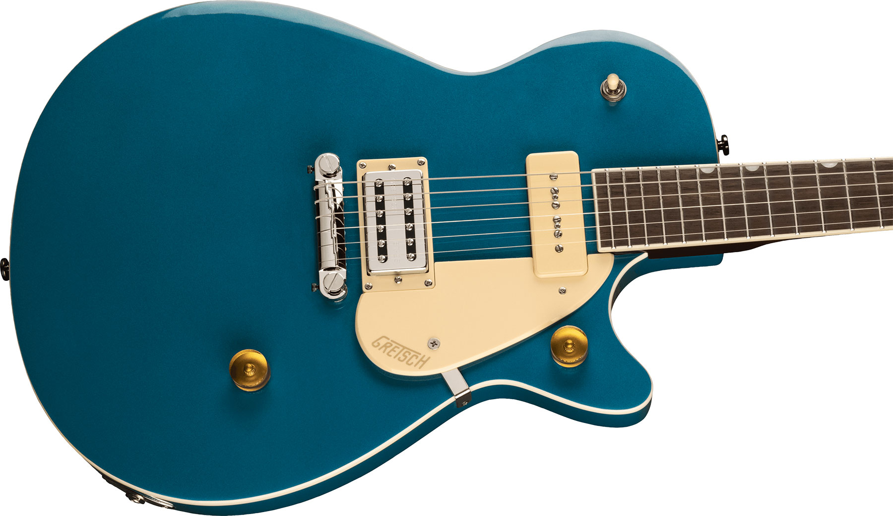 Gretsch G2215-p90 Streamliner Junior Jet Club Hs Ht Lau - Ocean Turquoise - Guitare Électrique Single Cut - Variation 2