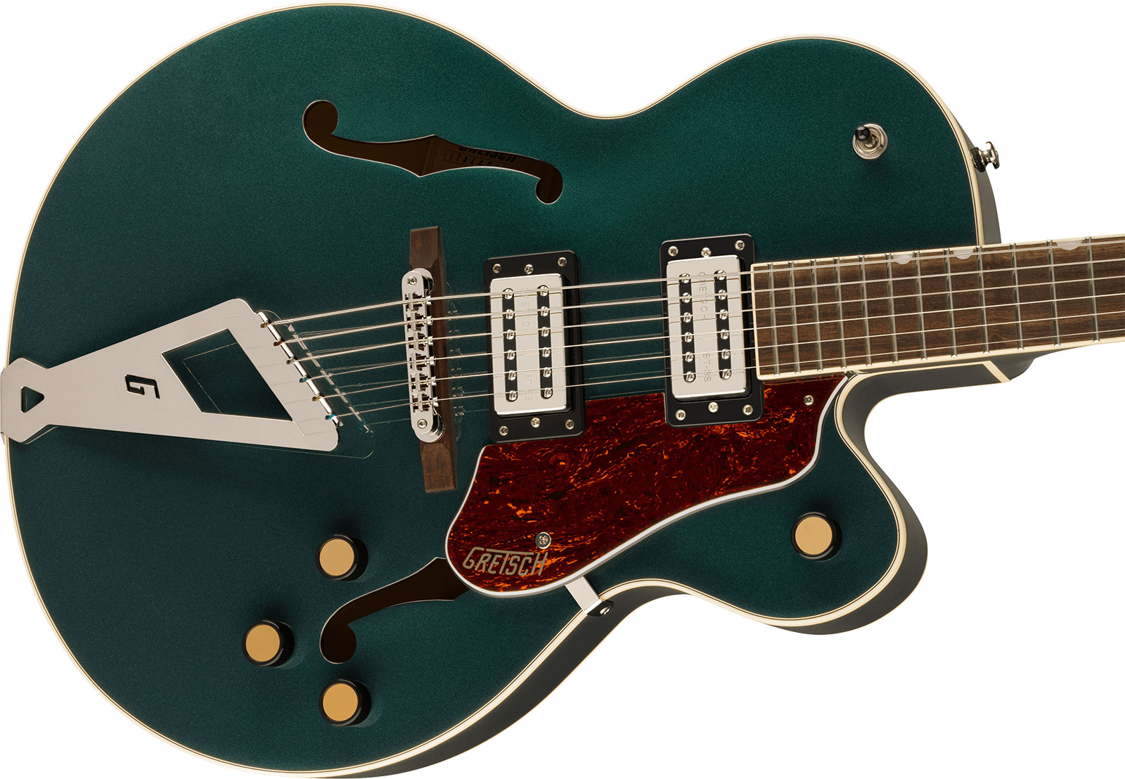 Gretsch G2420 Streamliner Hollow Body With Chromatic Ii 2h Ht Lau - Cadillac Green - Guitare Électrique 3/4 Caisse & Jazz - Variation 2