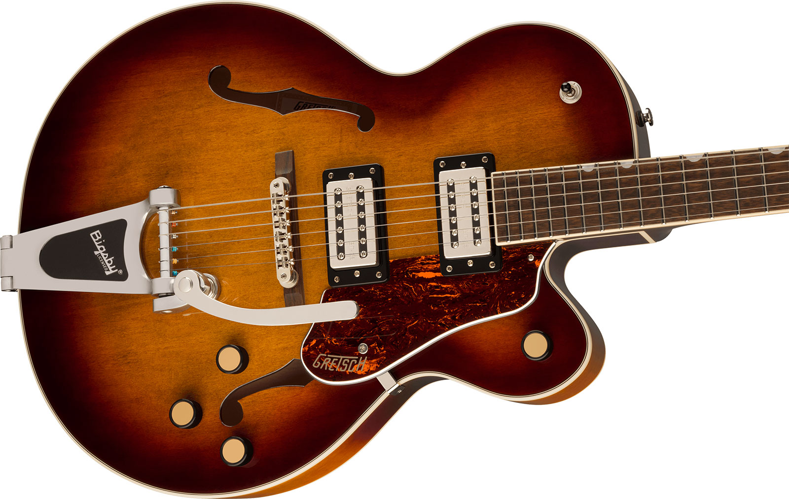 Gretsch G2420t Streamliner Hollow Body Bigsby 2h Trem Lau - Havana Burst - Guitare Électrique 3/4 Caisse & Jazz - Variation 2