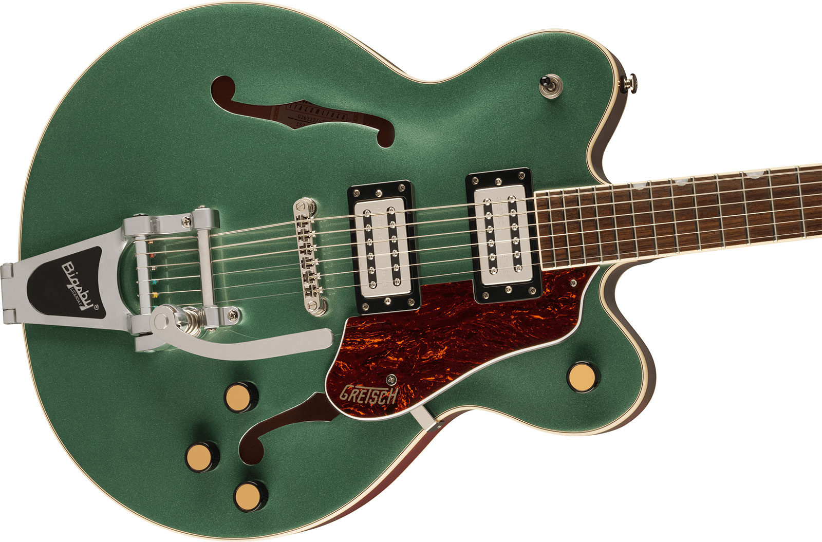 Gretsch G2622t Streamliner Center Block Dc Bigsby 2h Trem Lau - Steel Olive - Guitare Électrique 1/2 Caisse - Variation 2