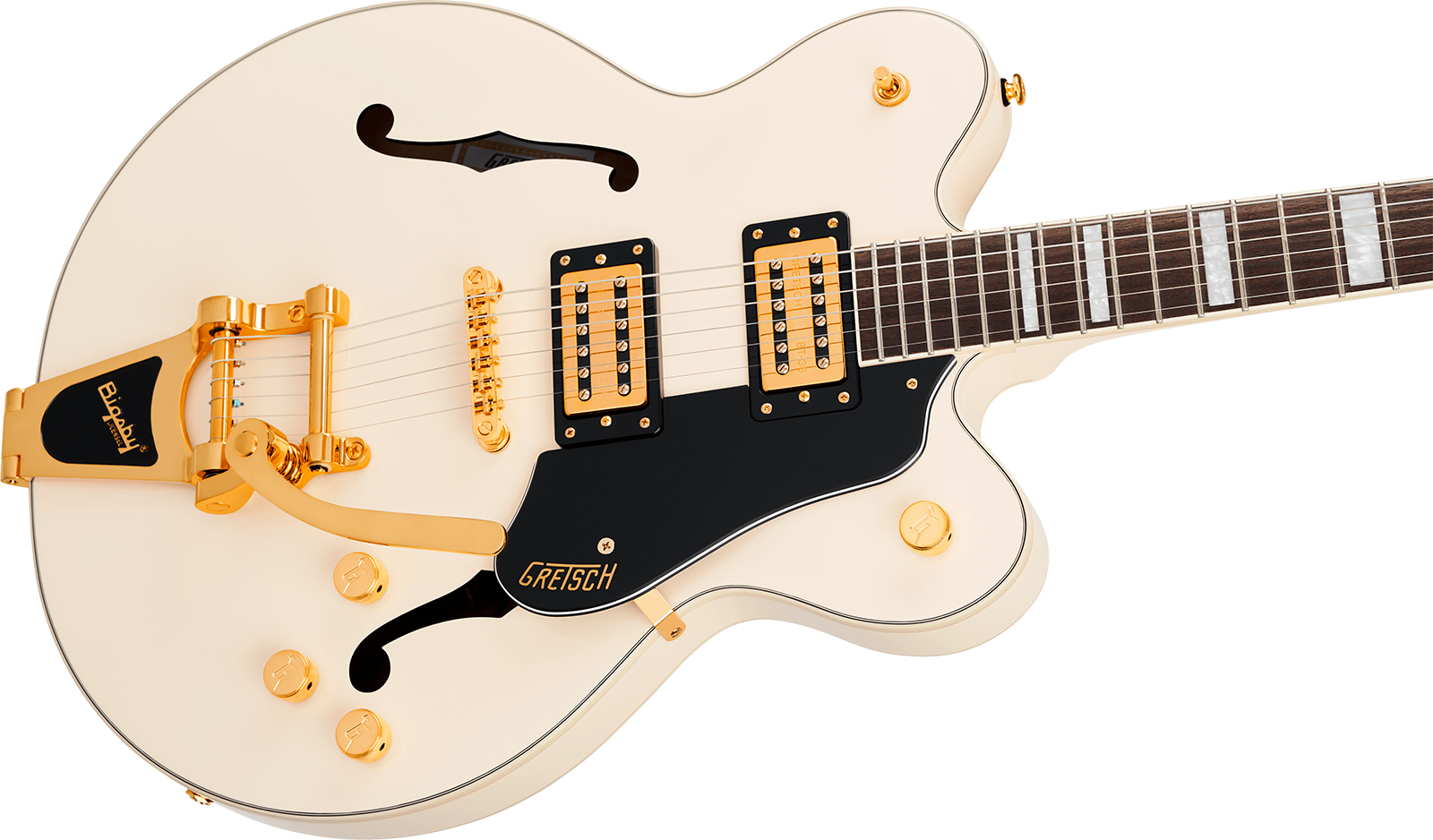 Gretsch G2622tg Bigsby Streamliner Center Block Dc Bigsby Ltd 2h Trem Lau - Vintage White - Guitare Électrique 1/2 Caisse - Variation 2