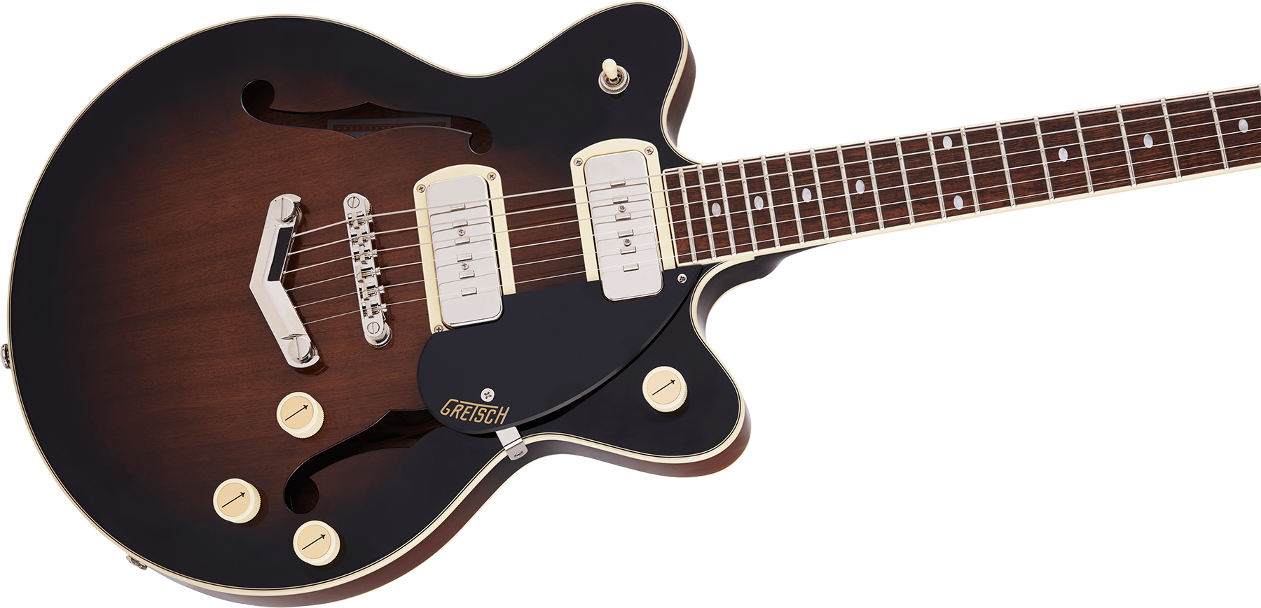 Gretsch G2655-p90 Streamliner Center Block Jr Dc Vstoptail Ss Ht Lau - Brownstone - Guitare Électrique 1/2 Caisse - Variation 2