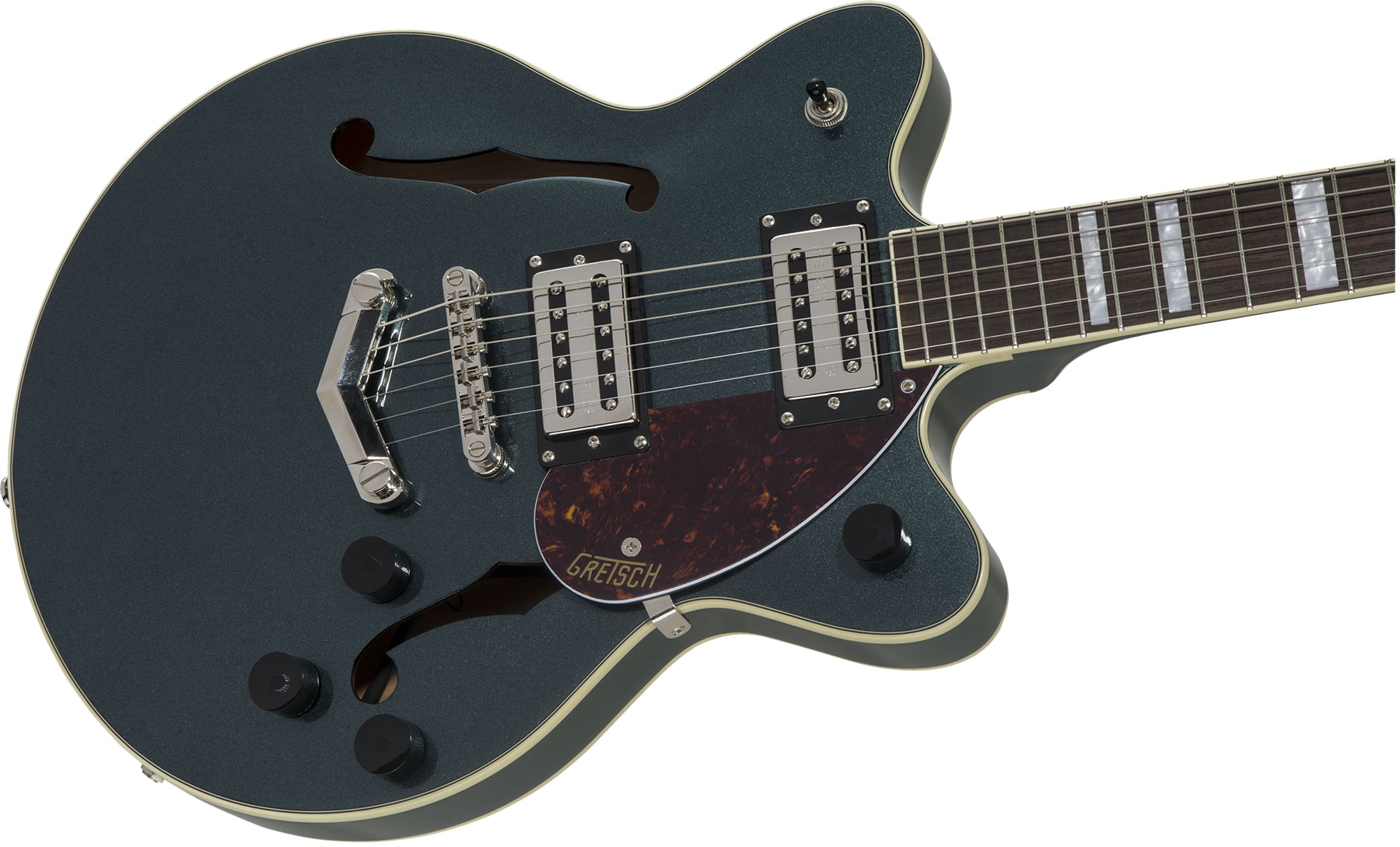 Gretsch G2655 Streamliner Center Block Jr Stoptail Hh Ht Lau - Gunmetal - Guitare Électrique 1/2 Caisse - Variation 2