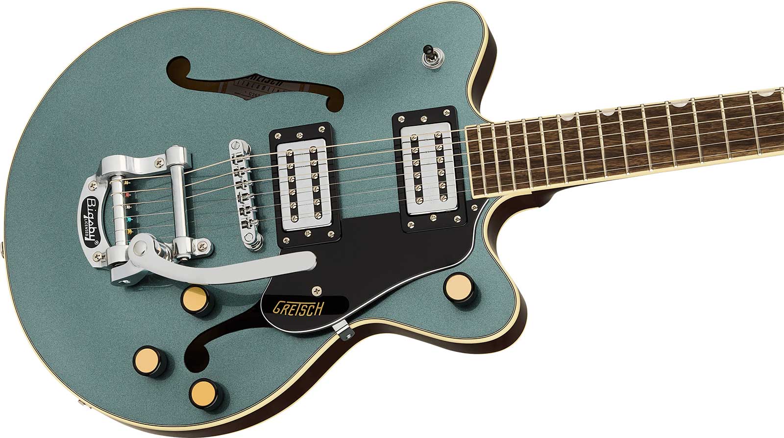 Gretsch G2655t Center Block Jr Dc Bigsby Streamliner 2h Trem Lau - Gunmetal - Guitare Électrique Double Cut - Variation 2