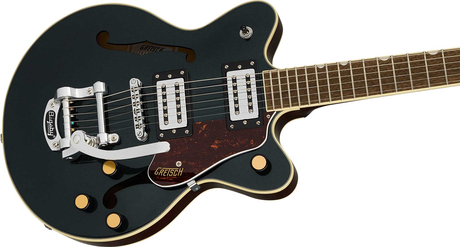 Gretsch G2655t Center Block Jr Dc Bigsby Streamliner 2h Trem Lau - Cadillac Green - Guitare Électrique Double Cut - Variation 2