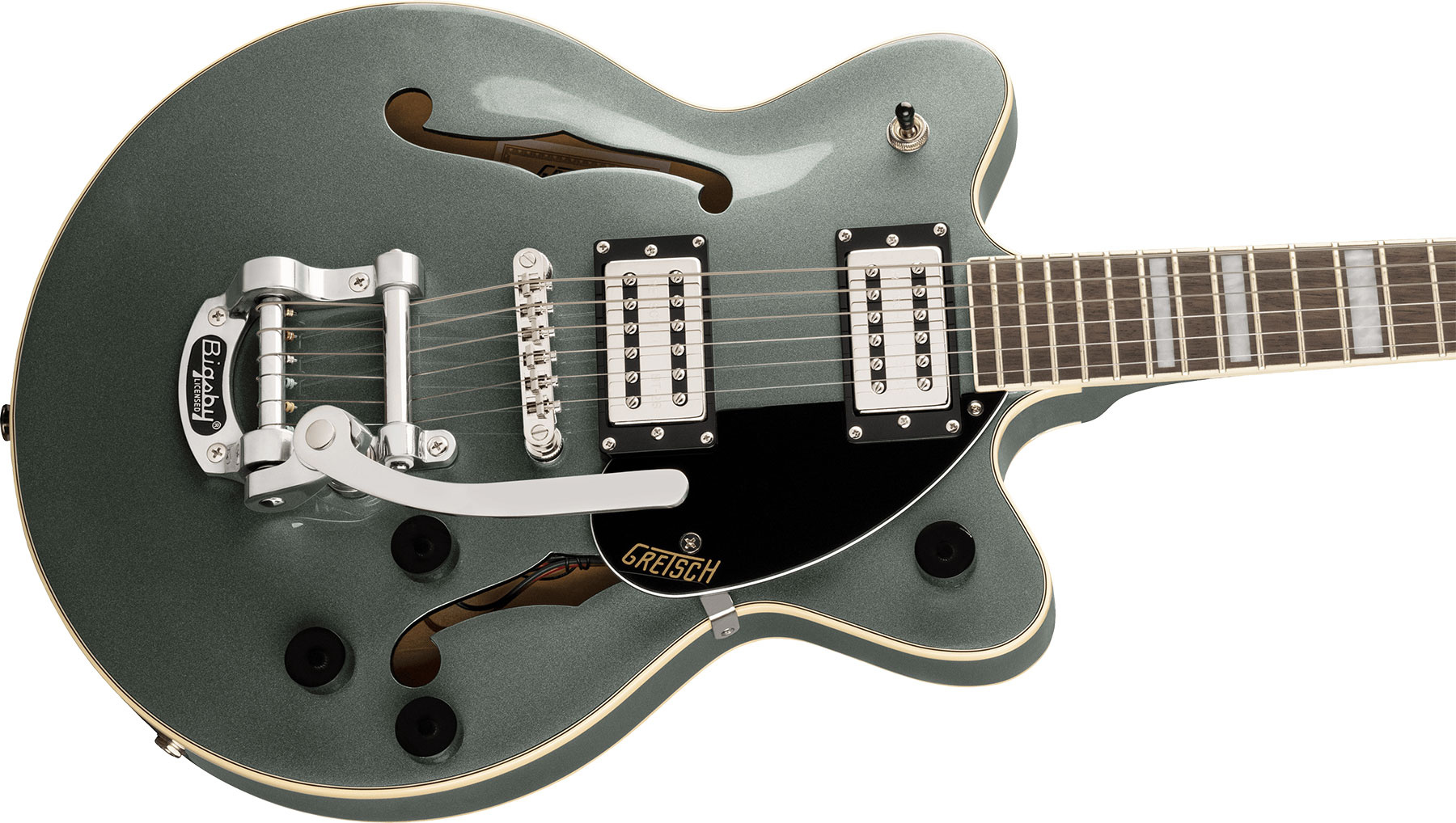 Gretsch G2655t Streamliner Center Block Jr Dc Bigsby Hh Trem Lau - Stirling Green - Guitare Électrique Double Cut - Variation 2