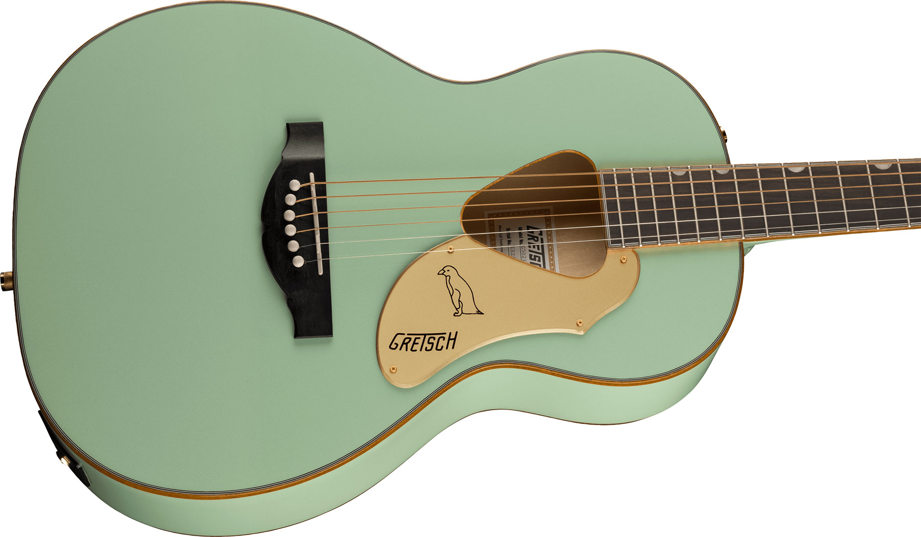 Gretsch G5021e Rancher Penguin Parlor Epicea Erable Lau - Mint Metallic - Guitare Electro Acoustique - Variation 2