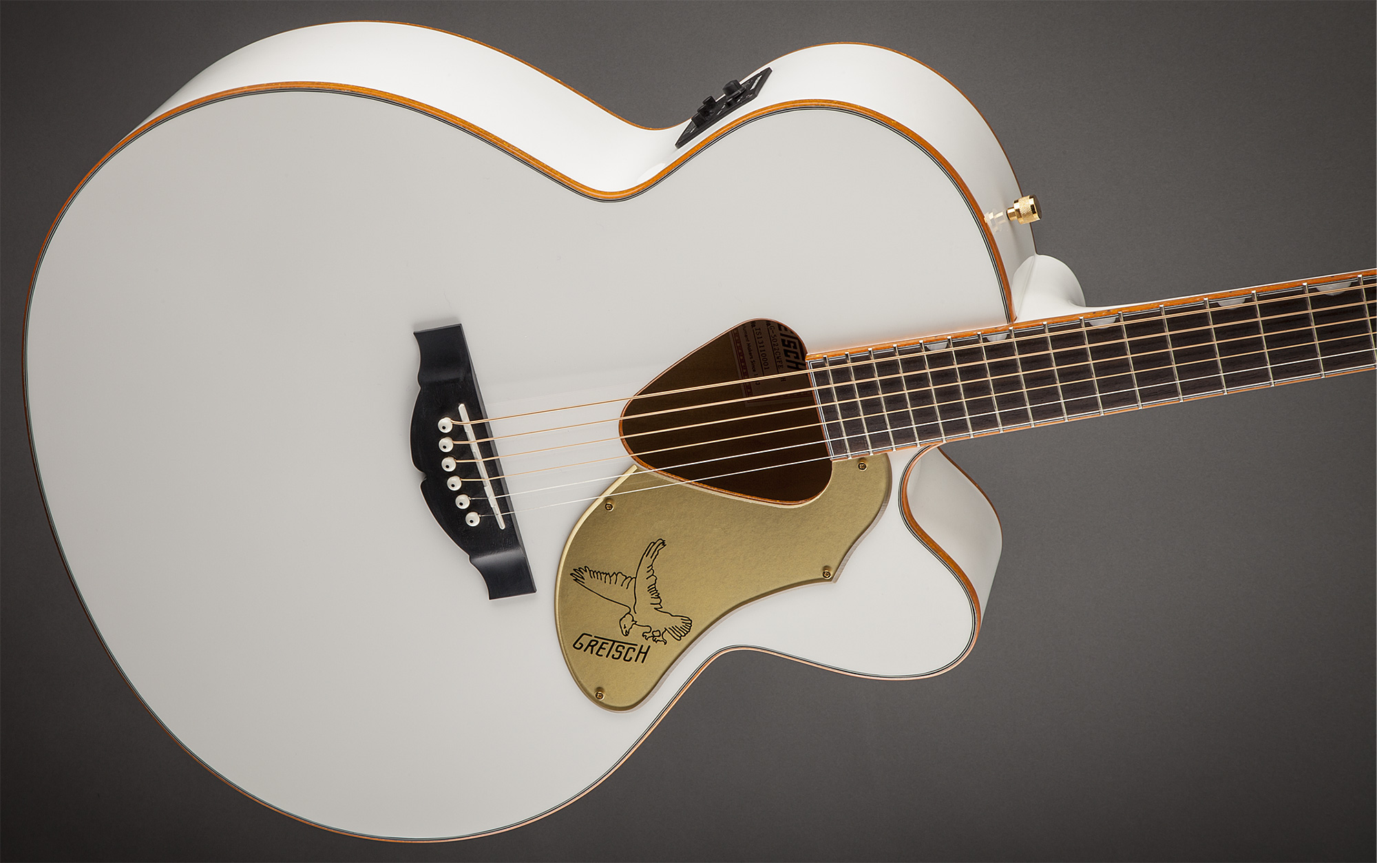 Gretsch G5022cwfe Rancher Falcon Jumbo Cw Epicea Erable Rw - White - Guitare Electro Acoustique - Variation 6