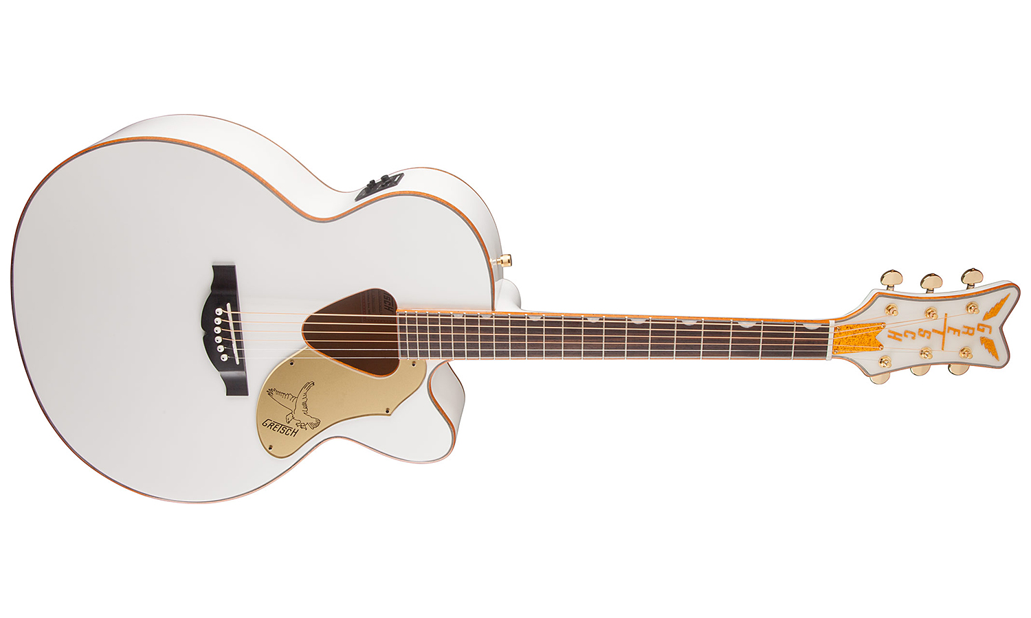 Gretsch G5022cwfe Rancher Falcon Jumbo Cw Epicea Erable Rw - White - Guitare Electro Acoustique - Variation 1