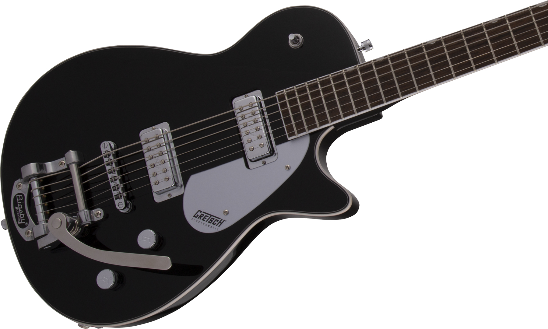 Gretsch G5260t Electromatic Jet Baritone Bigsby Hh Trem Lau - Black - Guitare Électrique Baryton - Variation 2