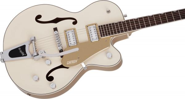 Guitare électrique 1/2 caisse Gretsch G5410T Electromatic Tri-Five Hollow Body Bigsby - two-tone vintage white/casino gold