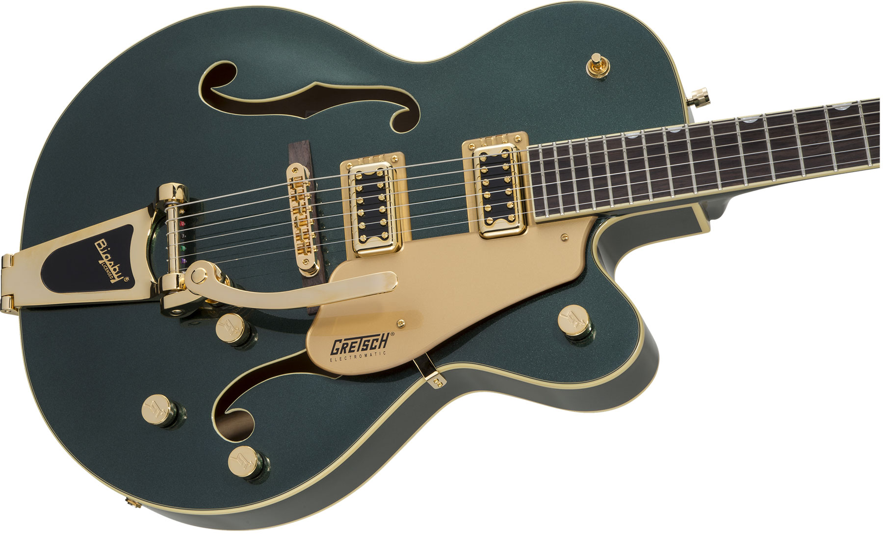 Gretsch G5420tg Electromatic Hollow Body Ltd Bigsby Rw - Cadillac Green - Guitare Électrique 3/4 Caisse & Jazz - Variation 2