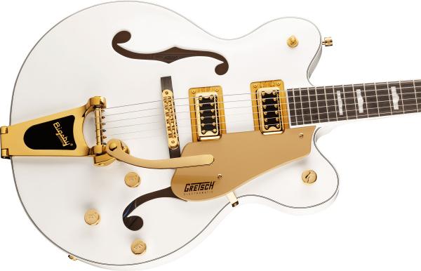 Guitare électrique 1/2 caisse Gretsch G5422TG Electromatic Classic Hollow Body Double-Cut with Bigsby And Gold Hardware - snowcrest white