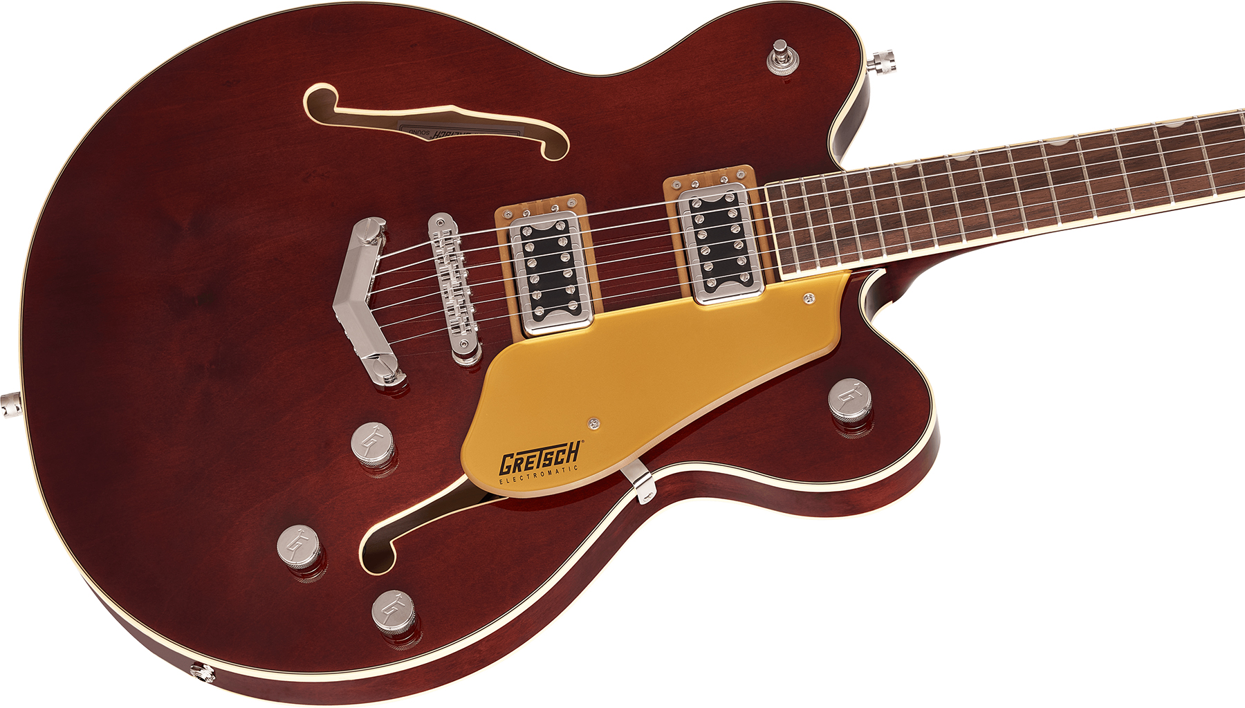 Gretsch G5622 Center Bloc Double Cut V-stoptail Electromatic Hh Ht Lau - Aged Walnut - Guitare Électrique 1/2 Caisse - Variation 2