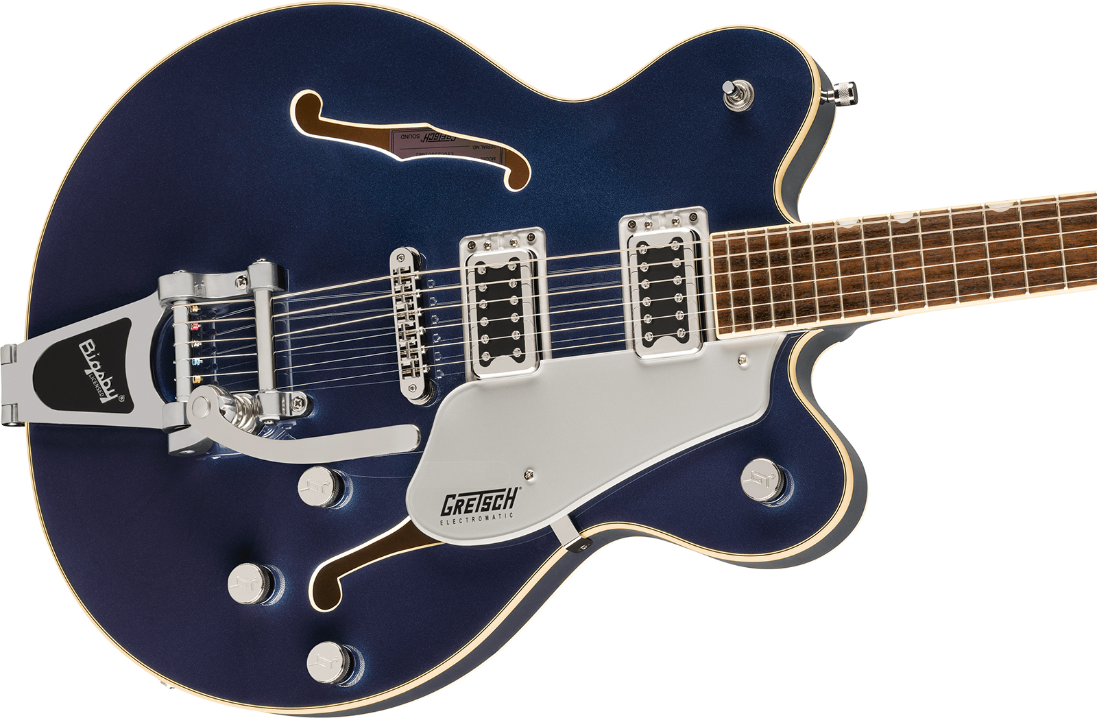 Gretsch G5622t Center Bloc Double-cut Bigsby Electromatic 2h Trem Lau - Midnight Sapphire - Guitare Électrique 1/2 Caisse - Variation 2