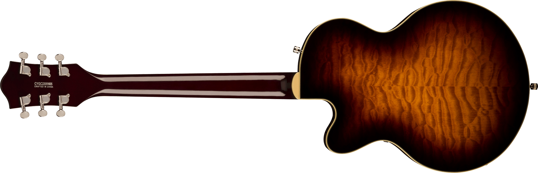 Gretsch G5655t-qm Electromatic Center Block Jr. Bigsby 2h Trem Lau - Sweet Tea - Guitare Électrique 1/2 Caisse - Variation 1