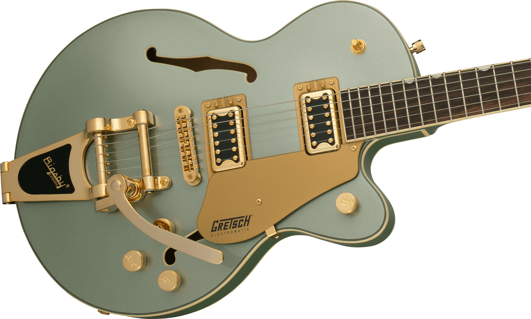 Gretsch G5655tg Electromatic Center Block Jr. Bigsby 2h Trem Lau - Aspen Green - Guitare Électrique 1/2 Caisse - Variation 2