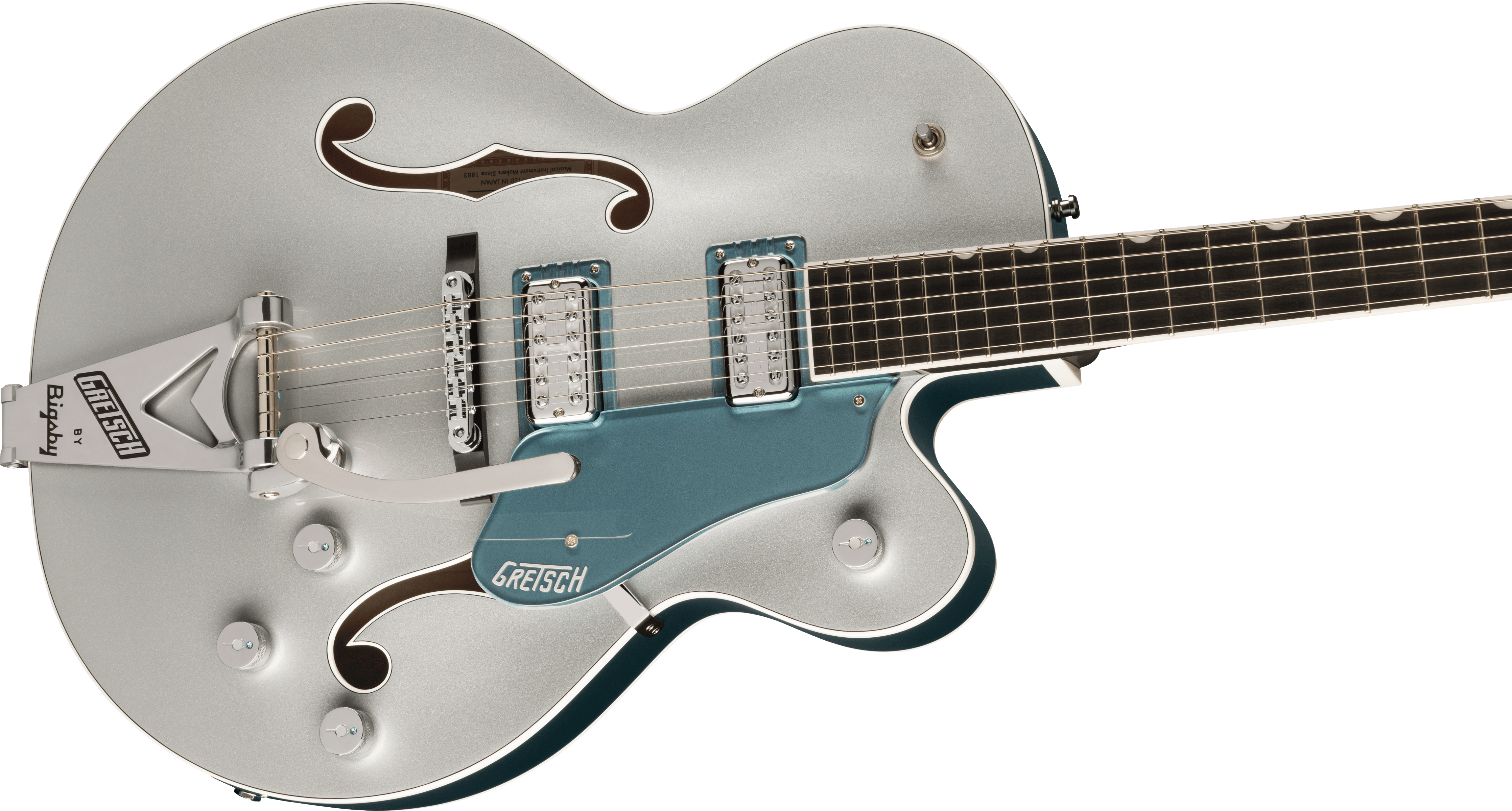 Gretsch G6118t-140 Ltd 140th Double-platinum Anniversary Eb - Two-tone Stone Platinum/pure Platinum - Guitare Électrique 1/2 Caisse - Variation 2