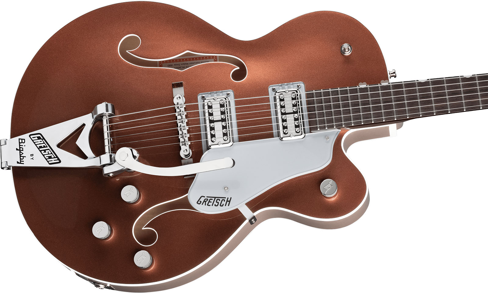 Gretsch G6118tg Players Edition Anniversary Nashville Pro Jap Bigsby Eb - 2-tone Copper/sahara Metallic - Guitare Électrique 1/2 Caisse - Variation 2